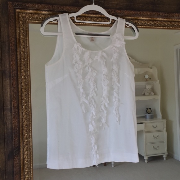 J CREW SLEEVELESS BLOUSE WITH RUFFLE DETAIL - Picture 9 of 9